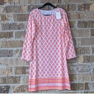 NWT - Cabana Life UPF 50+ Cover Up Dress in Coral Pattern - Size Large